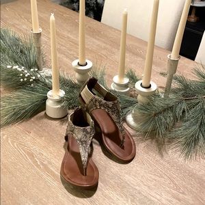 Mia Snake Print Sandals